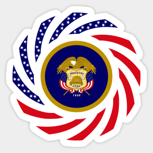 Utah Murican Patriot Flag Series Sticker